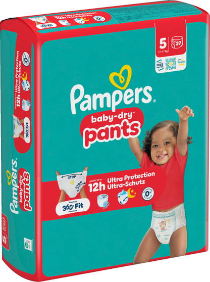 Pampers Baby-Dry PANTS Gr. 5 Junior 11-17kg (2 x 37 STK) Sparpack
