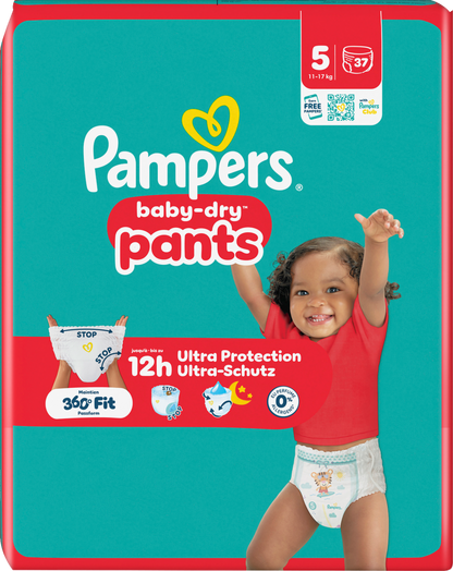 Pampers Baby-Dry PANTS Gr. 5 Junior 11-17kg (37 STK) Beutel