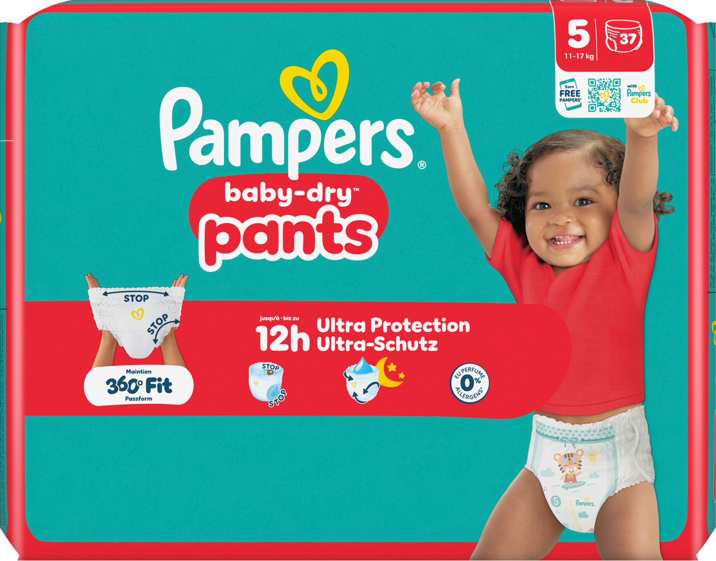 Pampers Baby-Dry PANTS Gr. 5 Junior 11-17kg (37 STK) Beutel