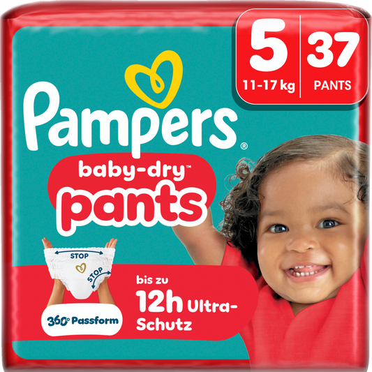 Pampers Baby-Dry PANTS Gr. 5 Junior 11-17kg (2 x 37 STK) Sparpack