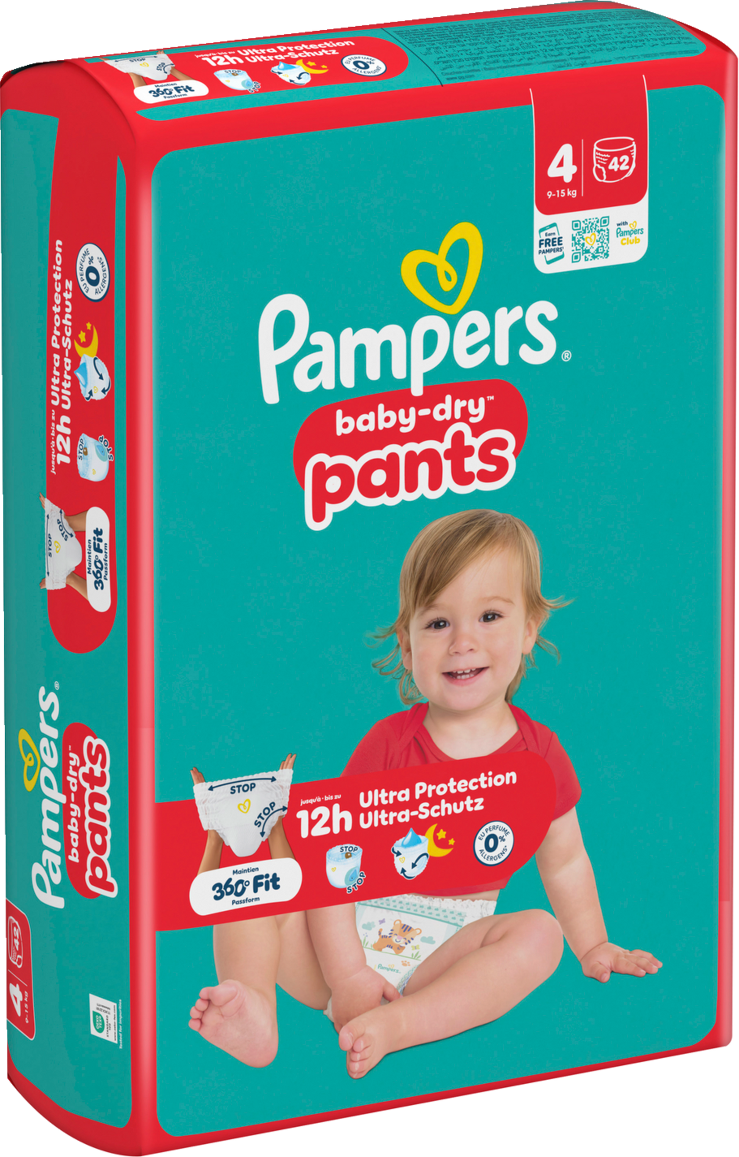 Pampers Baby-Dry PANTS Gr. 4 Maxi 9-15kg (42 STK) Beutel
