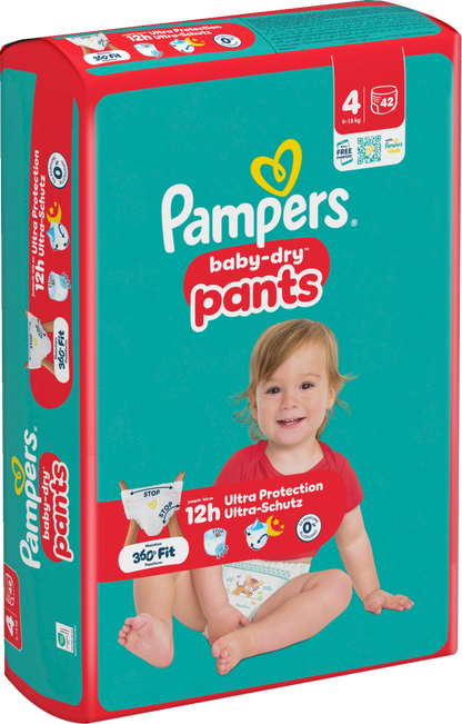 Pampers Baby-Dry PANTS Gr. 4 Maxi 9-15kg (42 STK) Beutel