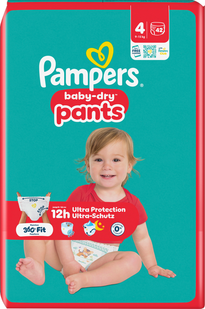 Pampers Baby-Dry PANTS Gr. 4 Maxi 9-15kg (42 STK) Beutel