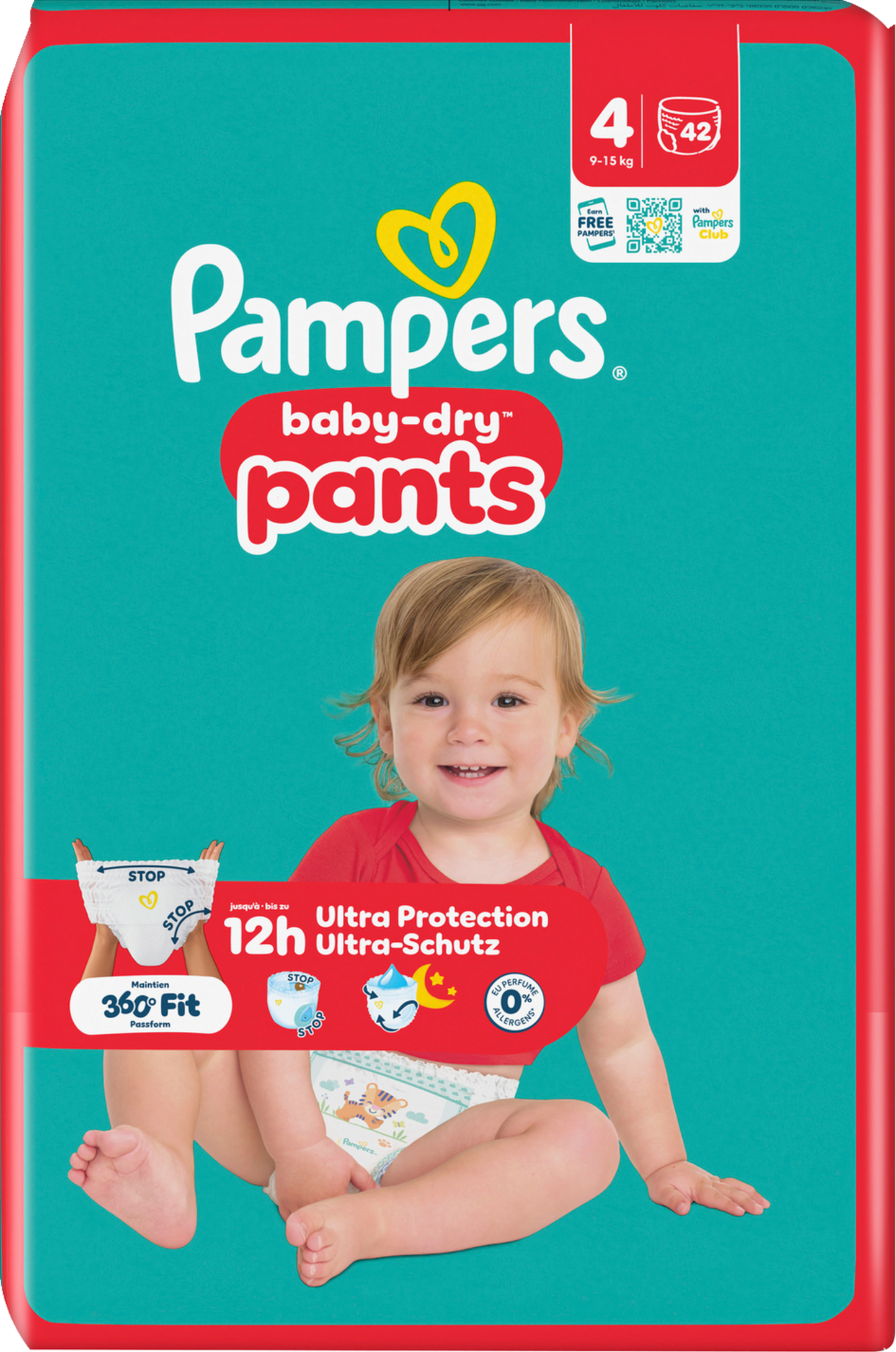 Pampers Baby-Dry PANTS Gr. 4 Maxi 9-15kg (2 x 42 STK) Sparpack