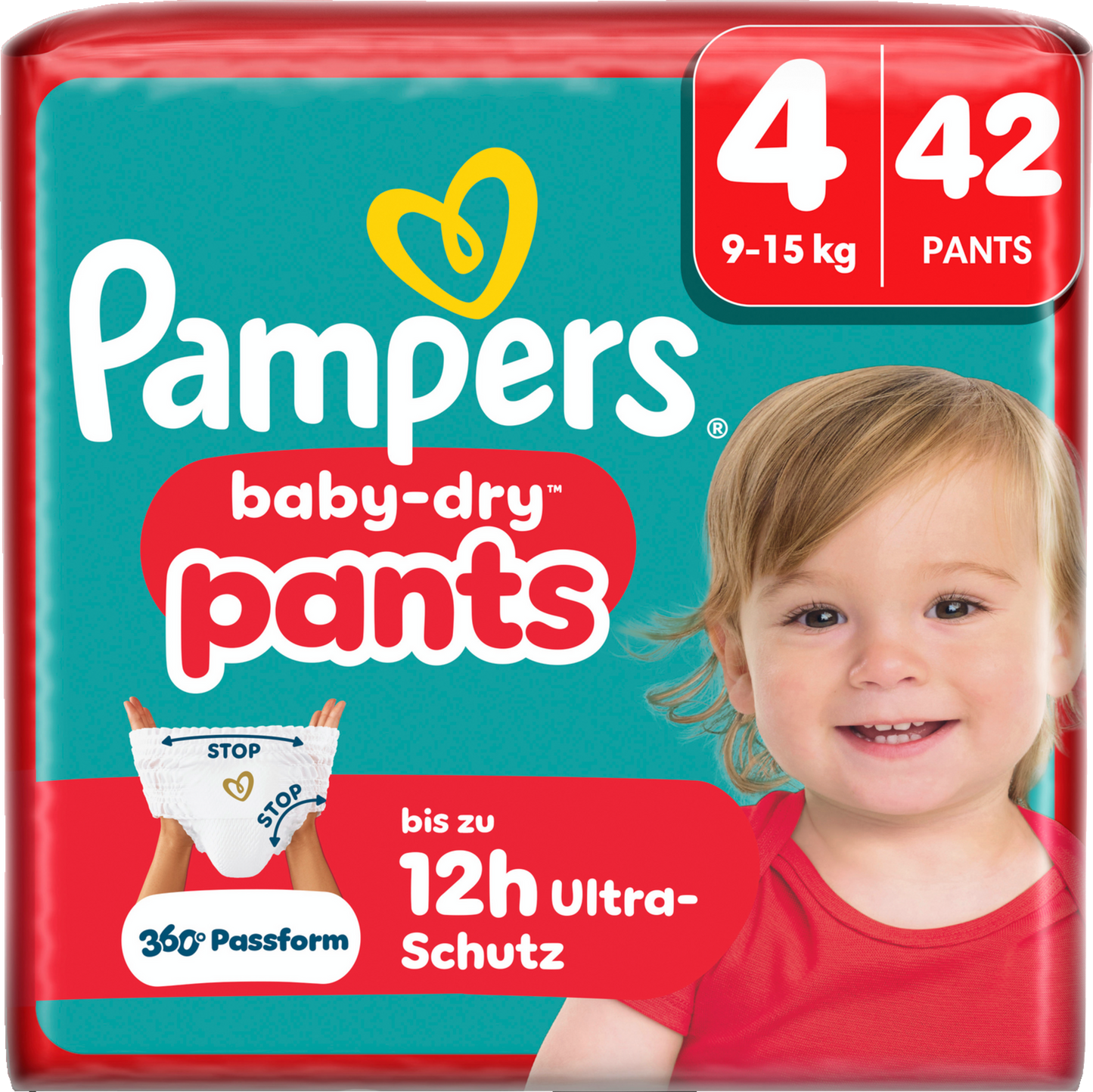 Pampers Baby-Dry PANTS Gr. 4 Maxi 9-15kg (42 STK) Beutel