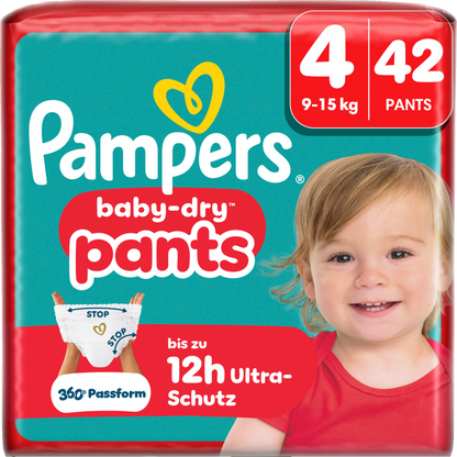 Pampers Baby-Dry PANTS Gr. 4 Maxi 9-15kg (42 STK) Beutel