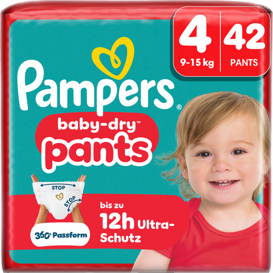 Pampers Baby-Dry PANTS Gr. 4 Maxi 9-15kg (42 STK) Beutel