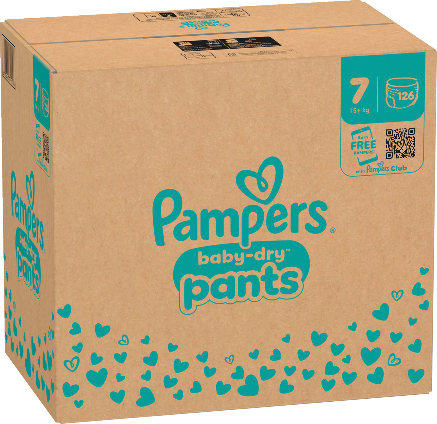 Pampers Baby-Dry PANTS Gr. 7 XXL +15kg (126 STK) Monatsbox