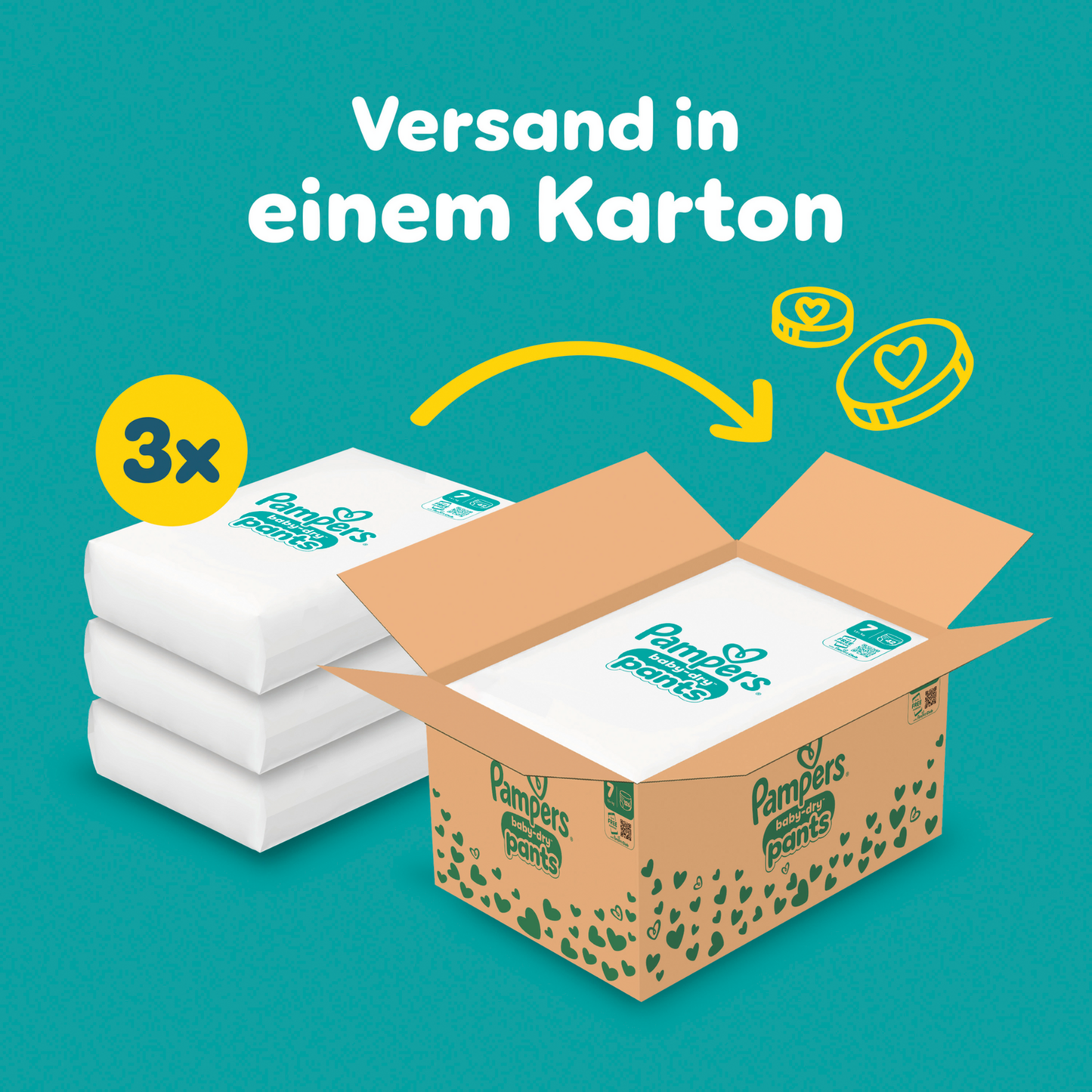 Pampers Baby-Dry PANTS Gr. 7 XXL +15kg (126 STK) Monatsbox
