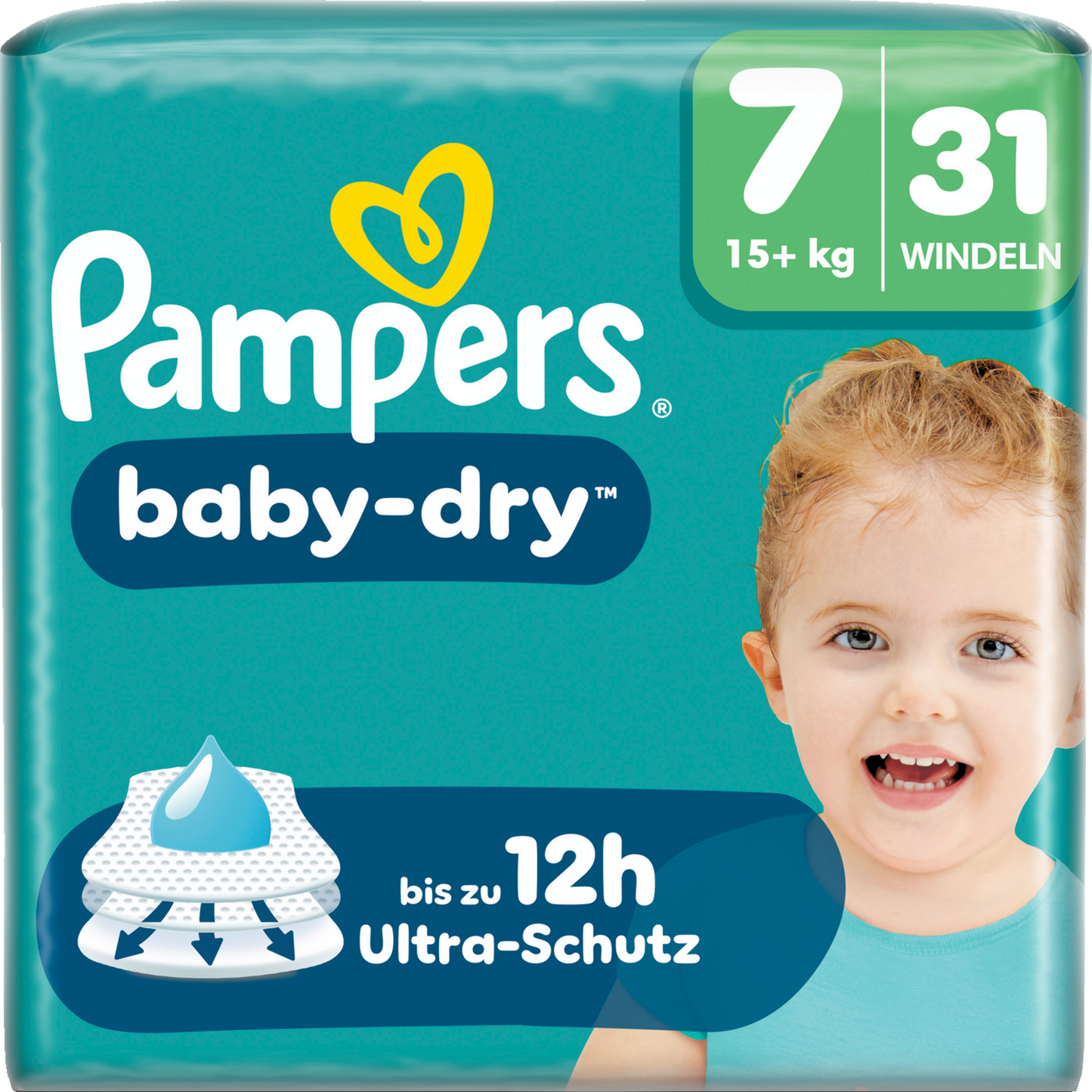 Pampers Baby-Dry Gr. 7 XXL 15+kg (31 STK) Sparpack