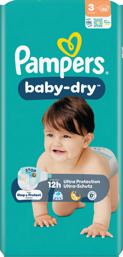 Pampers Baby-Dry Gr.3 Midi 6-10kg (52 STK) Sparpack