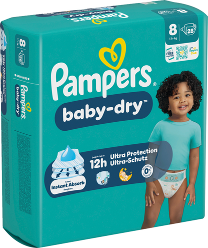 Pampers Baby-Dry Gr. 8 Extra Large Plus 17+kg (28 STK) Sparpack