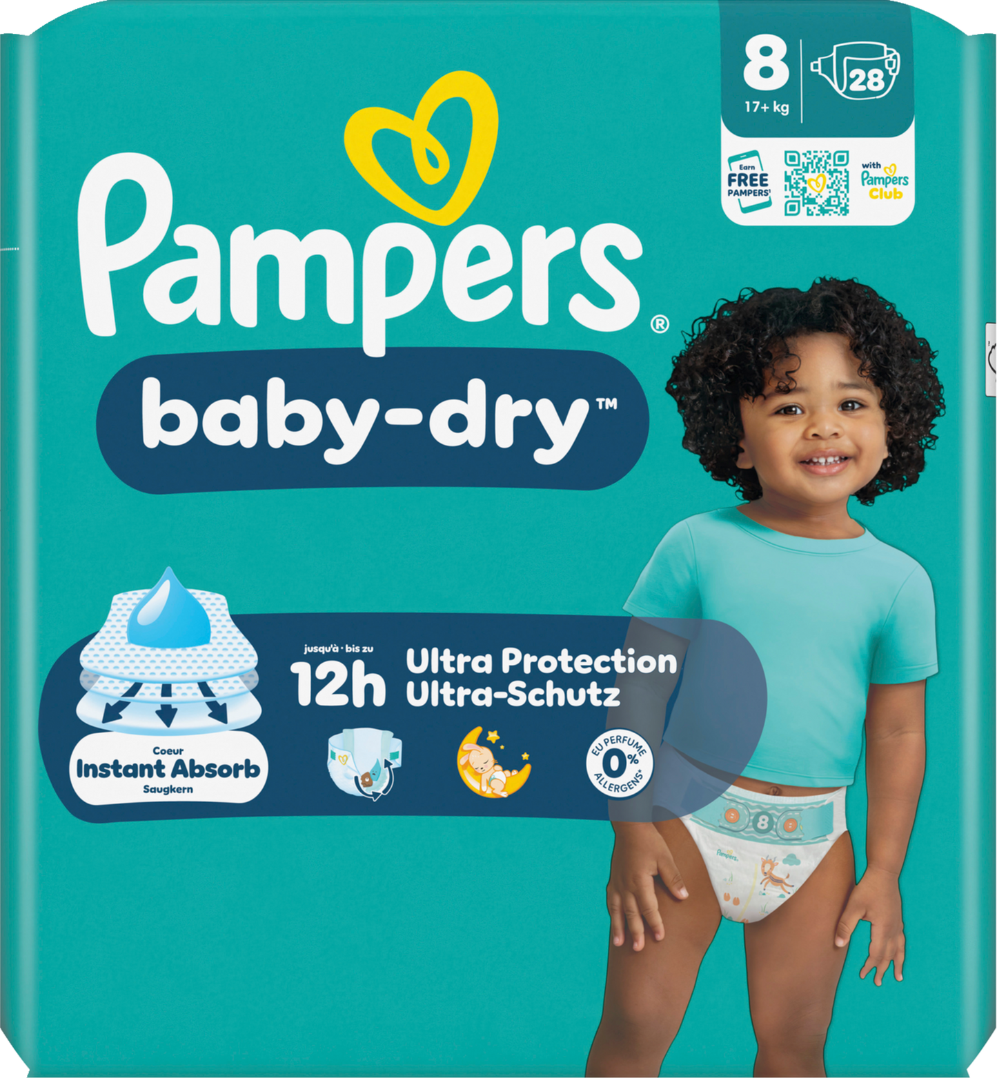 Pampers Baby-Dry Gr. 8 Extra Large Plus 17+kg (28 STK) Sparpack