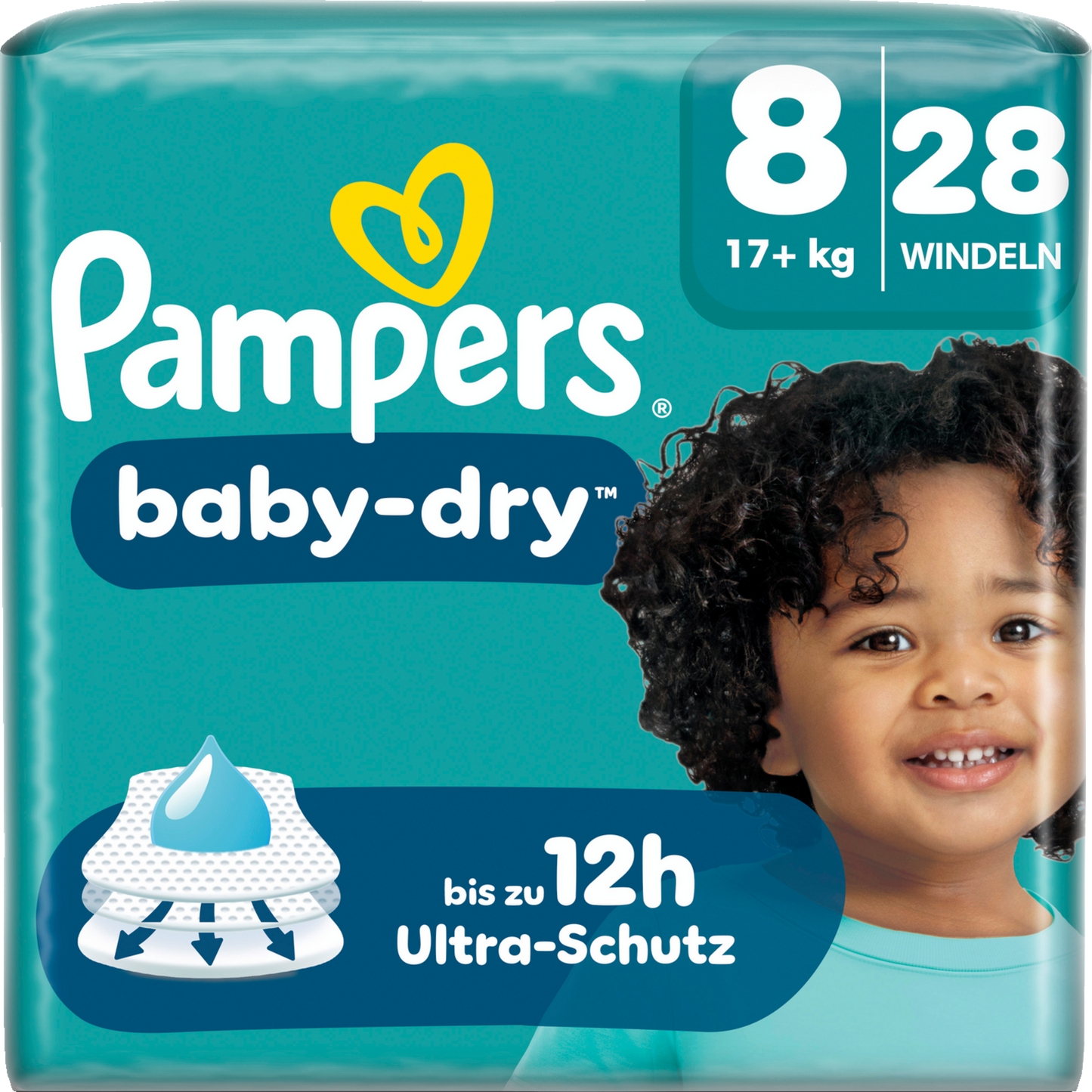 Pampers Baby-Dry Gr. 8 Extra Large Plus 17+kg (28 STK) Sparpack