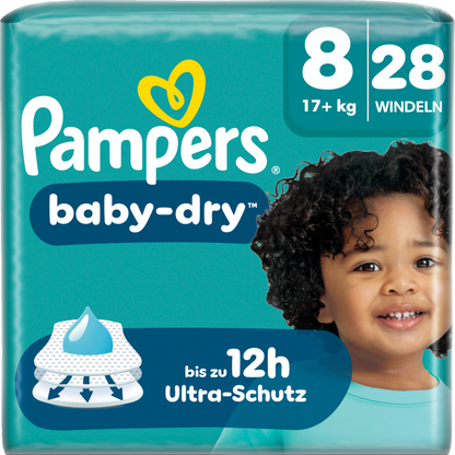 Pampers Baby-Dry Gr. 8 Extra Large Plus 17+kg (28 STK) Sparpack