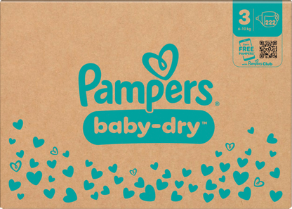 Pampers Baby-Dry Gr.3 Midi 6-10kg (222 STK) Monatsbox