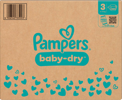 Pampers Baby-Dry Gr.3 Midi 6-10kg (222 STK) Monatsbox