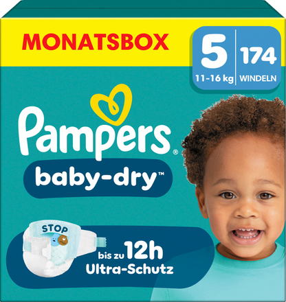 Pampers Baby-Dry Gr.5 Junior 11-16kg (174 STK) Monatsbox