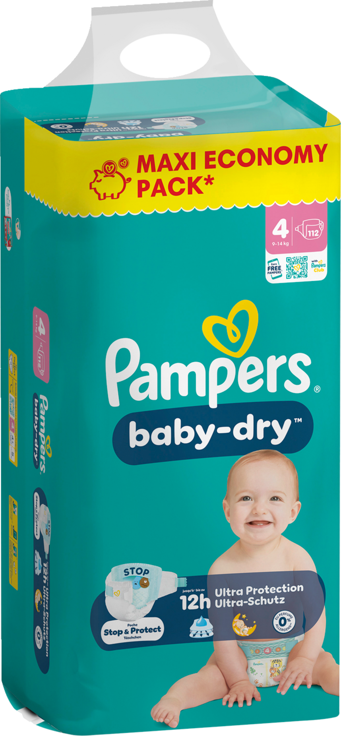 Pampers Baby-Dry Gr. 4 Maxi 9-14kg (112 STK) Maxi Pack