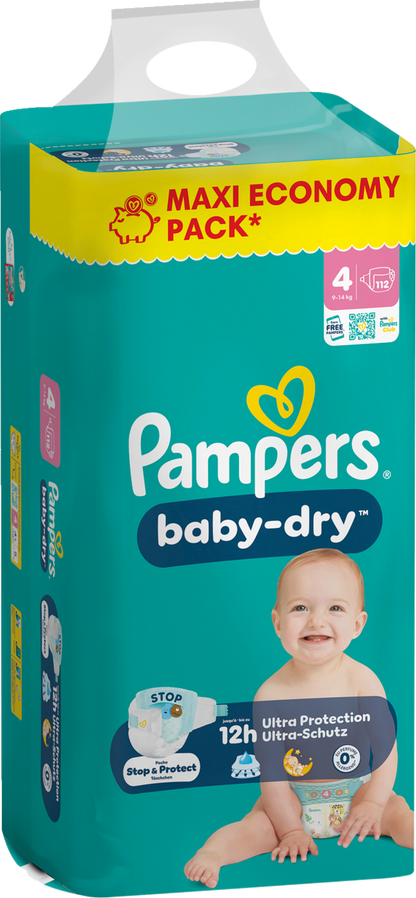 Pampers Baby-Dry Gr. 4 Maxi 9-14kg (112 STK) Maxi Pack