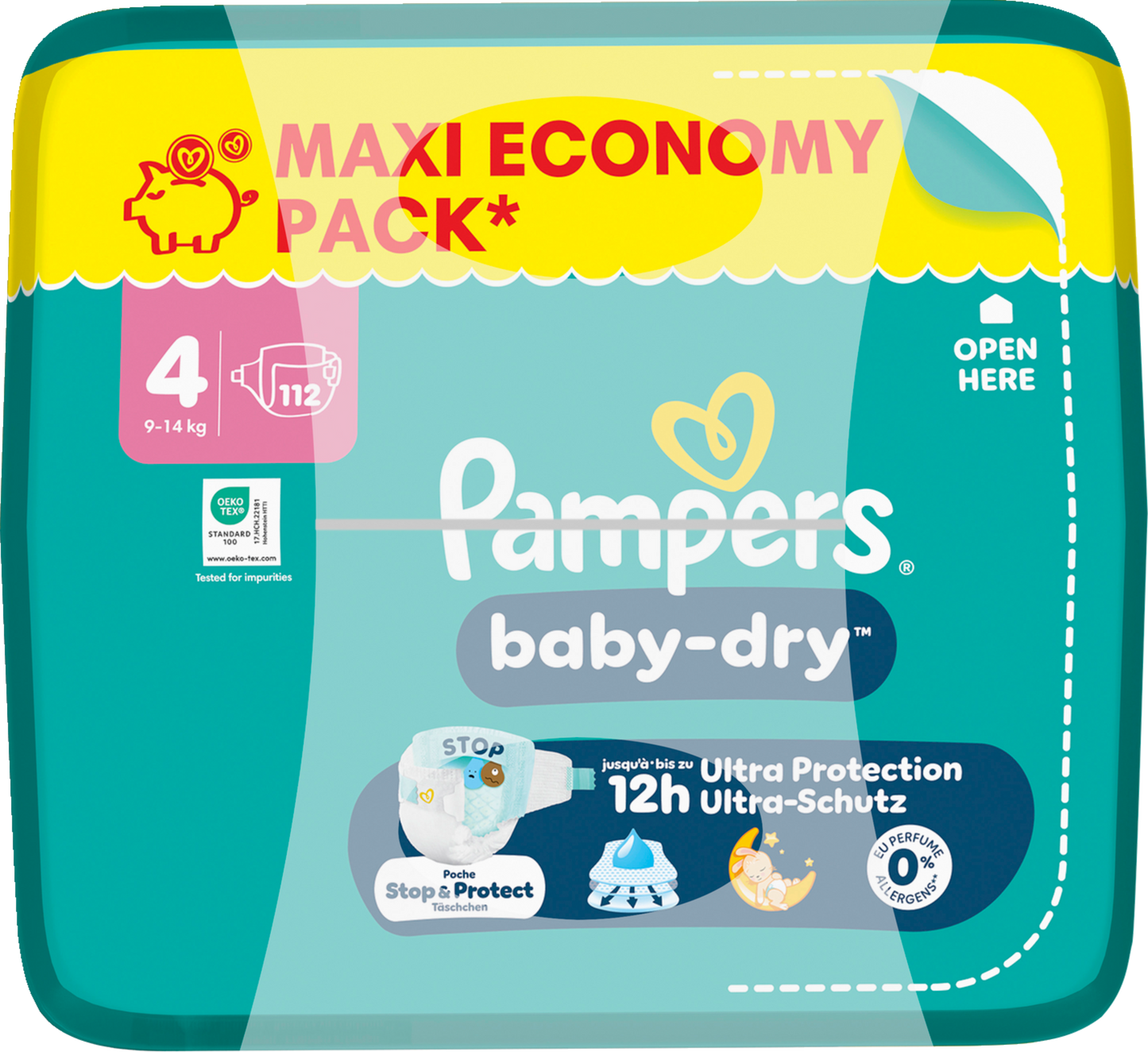 Pampers Baby-Dry Gr. 4 Maxi 9-14kg (112 STK) Maxi Pack
