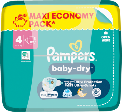 Pampers Baby-Dry Gr. 4 Maxi 9-14kg (112 STK) Maxi Pack