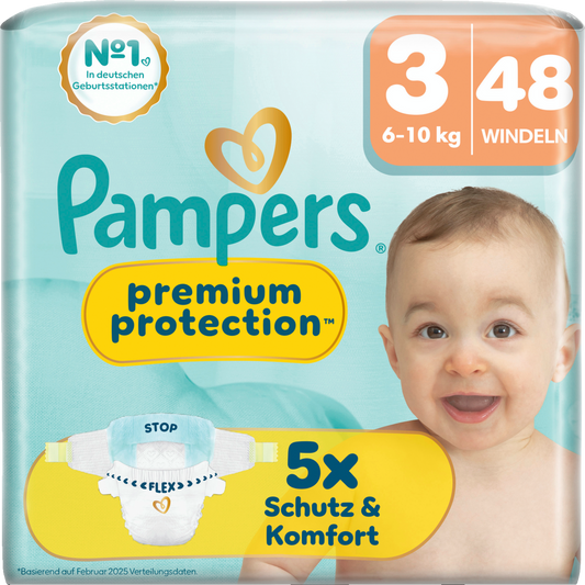 Pampers Premium Protection Gr.3 Midi 6-10kg (48 STK) Sparpack