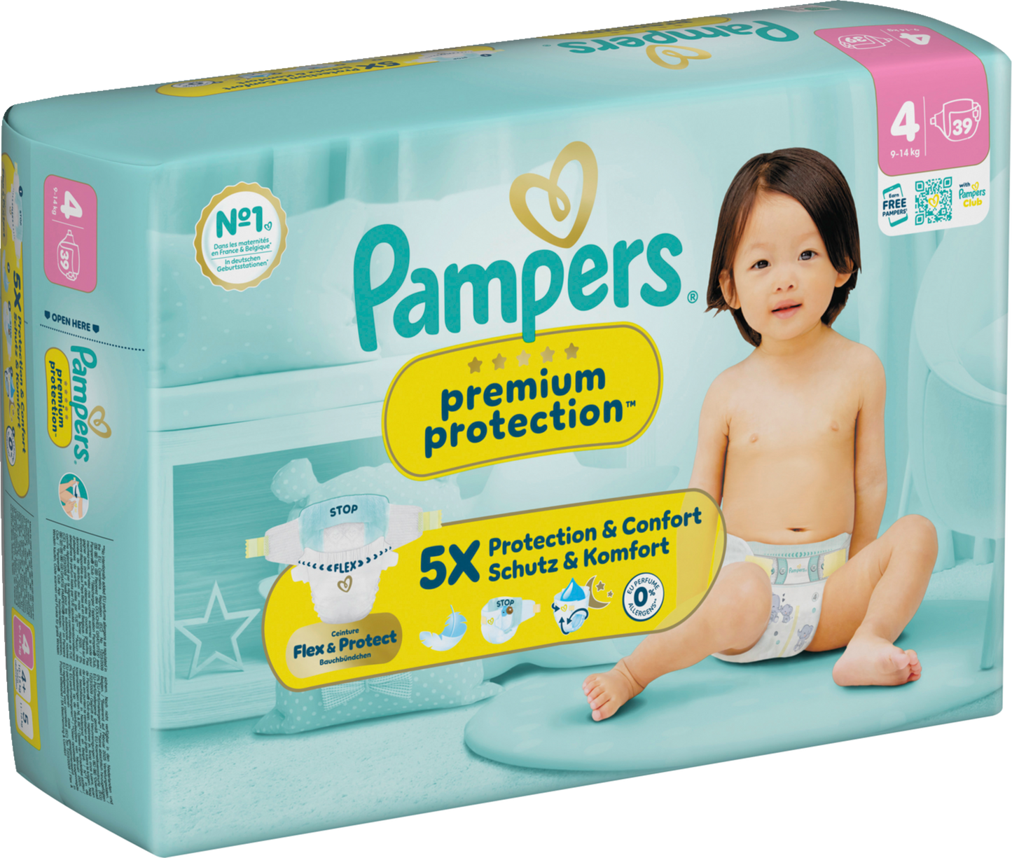 Pampers Premium Protection Gr.4 Maxi 9-14kg (39 STK) Sparpack