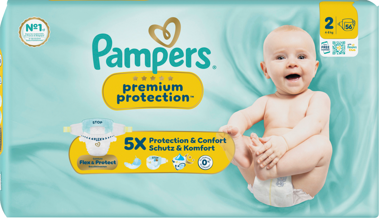 Pampers Premium Protection Gr.2 Mini 4-8kg (56 STK) Sparpack