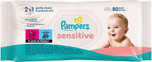 Pampers Feuchte Tücher Sensitive (80 STK) Beutel