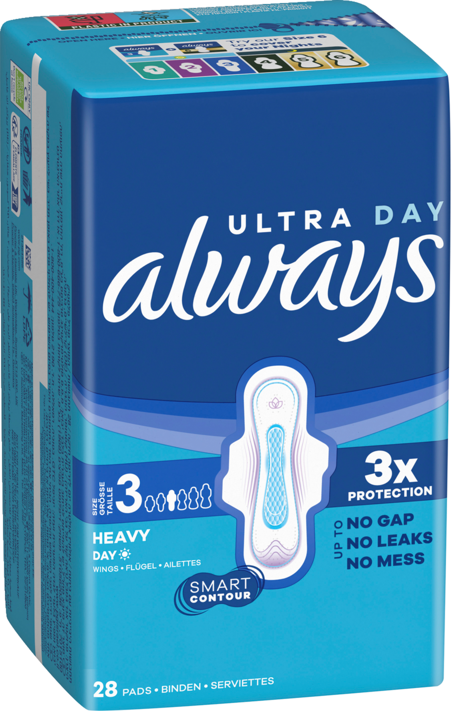 Always Ultra Damenbinden Day Long Plus mit Flügeln Gr. 3 (84 STK) Monatspaket