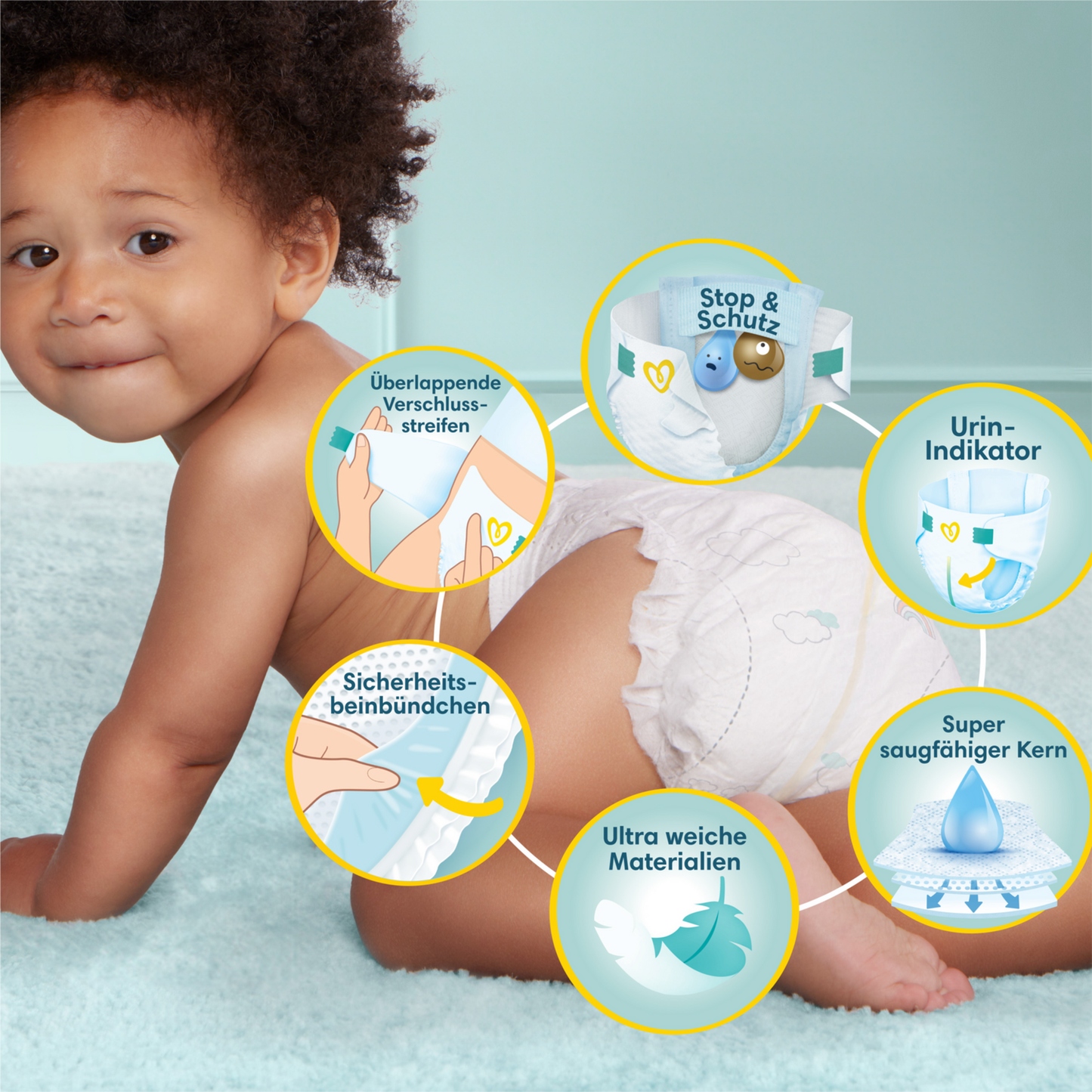 Pampers Premium Protection Gr. 7 XXL 15+kg (128 STK) Monatsbox