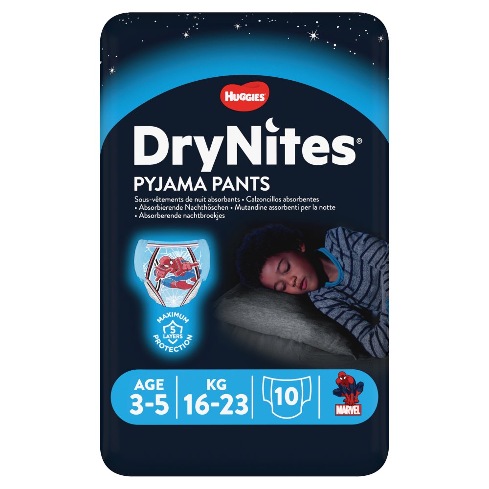 Huggies DryNites® Pyjama Pants Boy 3-5 Jahre (16-23 kg) Beutel (10 STK)