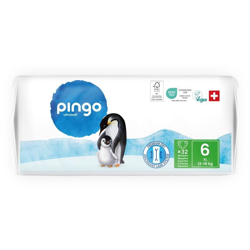 Pingo Gr. 6 XL  (13-18 kg) Doppelbeutel (2 x 32 STK)
