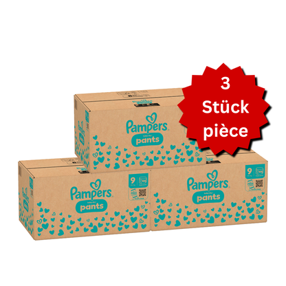 Pampers Baby-Dry PANTS Gr. 9 XXXXL 19+kg (3x108 STK) AKTION 3 Monatsboxen