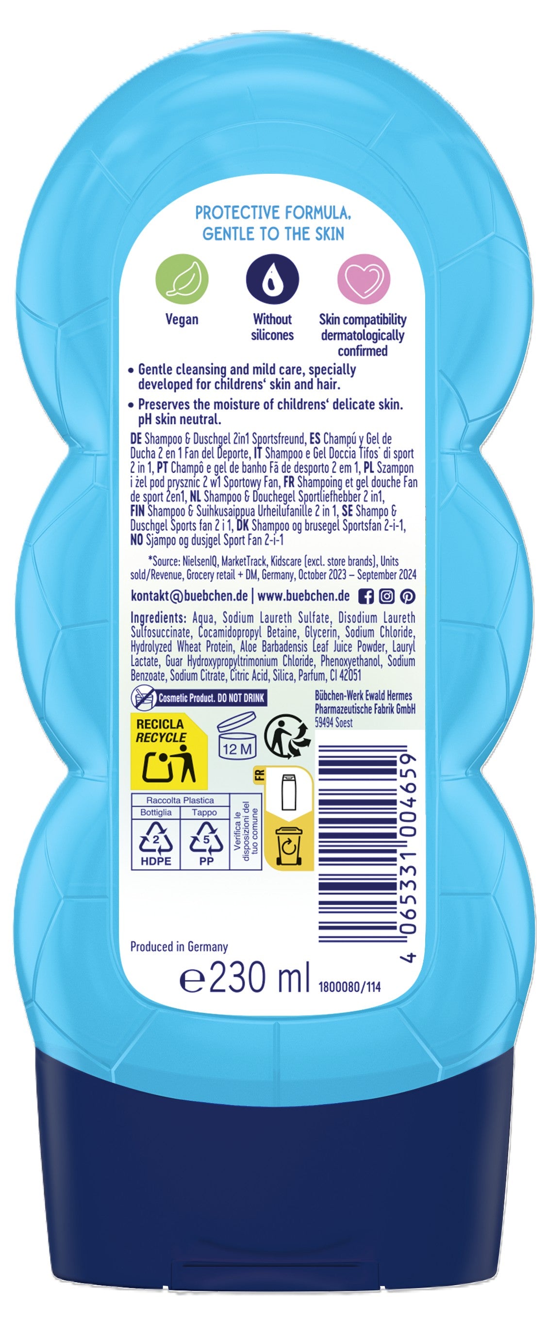 Bübchen Kids Shampoo & Duschgel 2 in 1 Sports Fan 230ml
