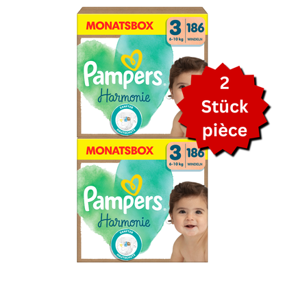 Pampers Harmonie Gr. 3 Midi 6-10kg (2x186 STK) AKTION 2 Monatsboxen