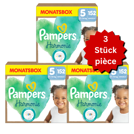 Pampers Harmonie Gr. 5 Junior 11-16kg (3x152 STK) AKTION 3 Monatsboxen