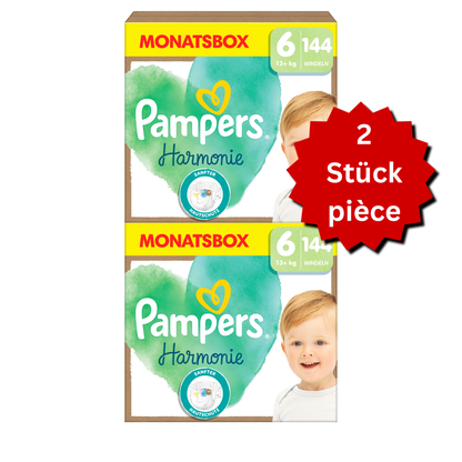 Pampers Harmonie Gr. 6 XL 13+kg (2x144 STK) AKTION 2 Monatsboxen