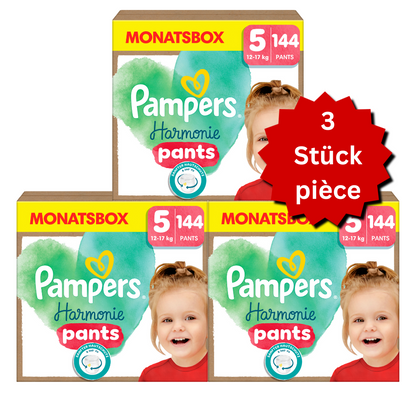 Pampers Harmonie Pants Gr. 5 Junior 12-17kg (3x144 STK) AKTION 3 Monatsboxen