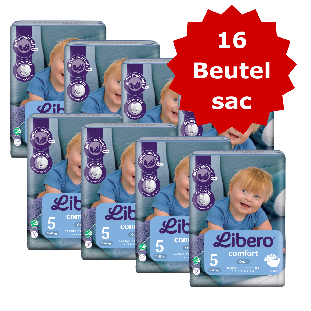 Libero Maxi+ T5 (11-17 kg) 2er Karton (2 x 8 x 22 STK)