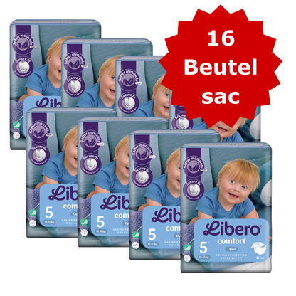 Libero Maxi+ T5 (11-17 kg) 2er Karton (2 x 8 x 22 STK)