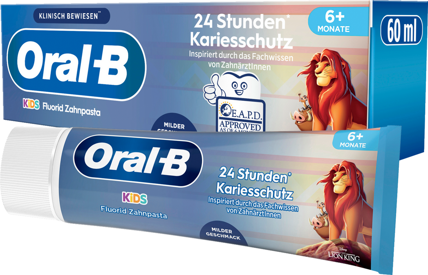 Oral-B Kinder Zahnpasta - 0 bis 6 Jahre (60 ml)