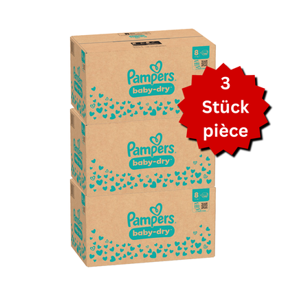 Pampers Baby-Dry Gr.8 XXXL 17+kg (3x120 STK) AKTION 3 Monatsboxen
