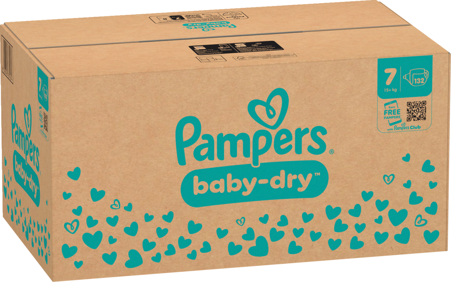Pampers Baby-Dry Gr.7 XXL 15+kg (132 STK) Monatsbox