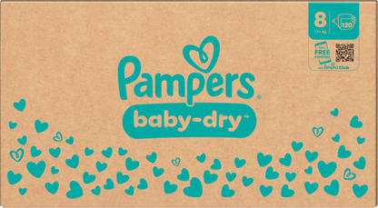 Pampers Baby-Dry Gr.8 XXXL 17+kg (120 STK) Monatsbox