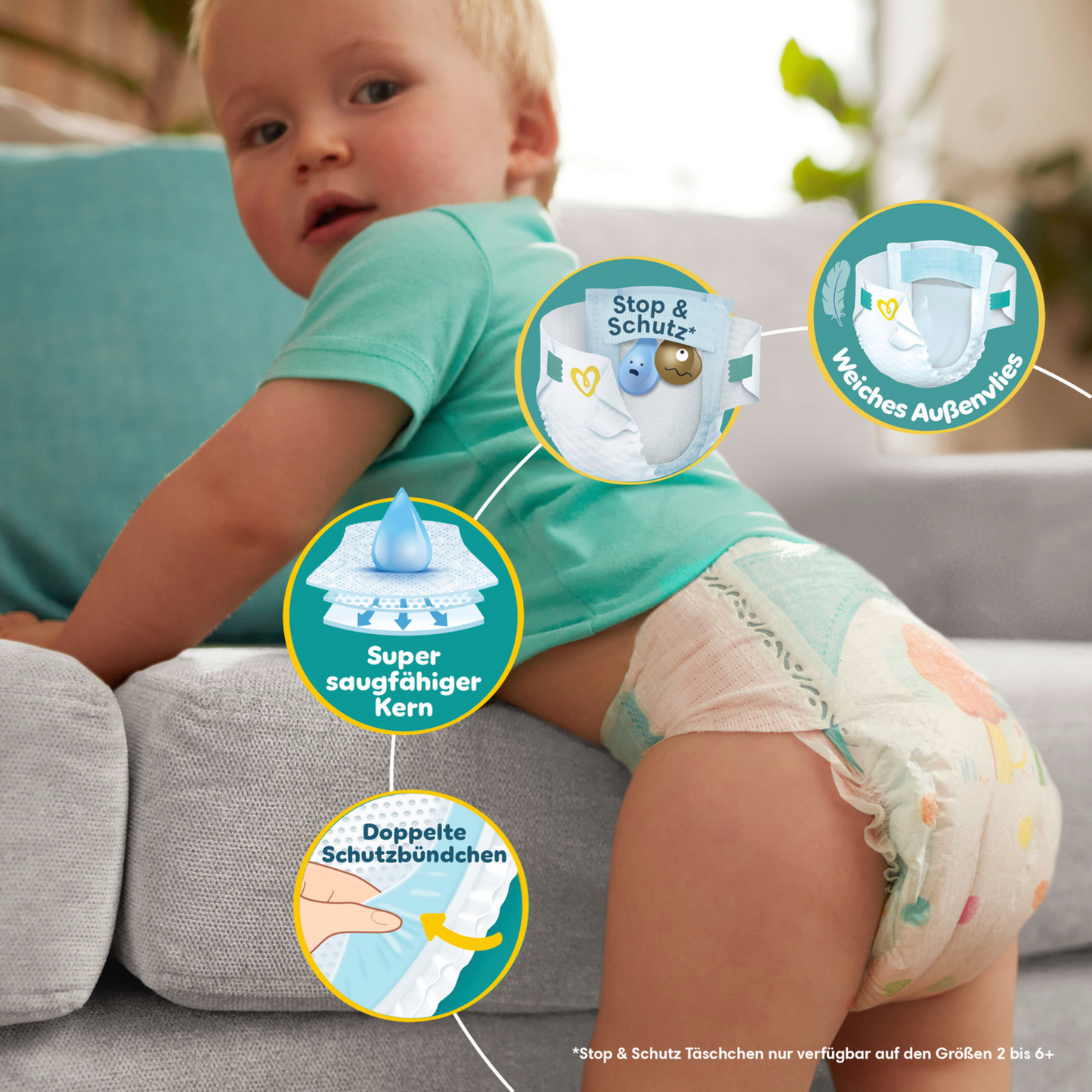 Pampers Baby-Dry Gr.4 Maxi 9-14kg (3x204 STK) AKTION 3 Monatsboxen
