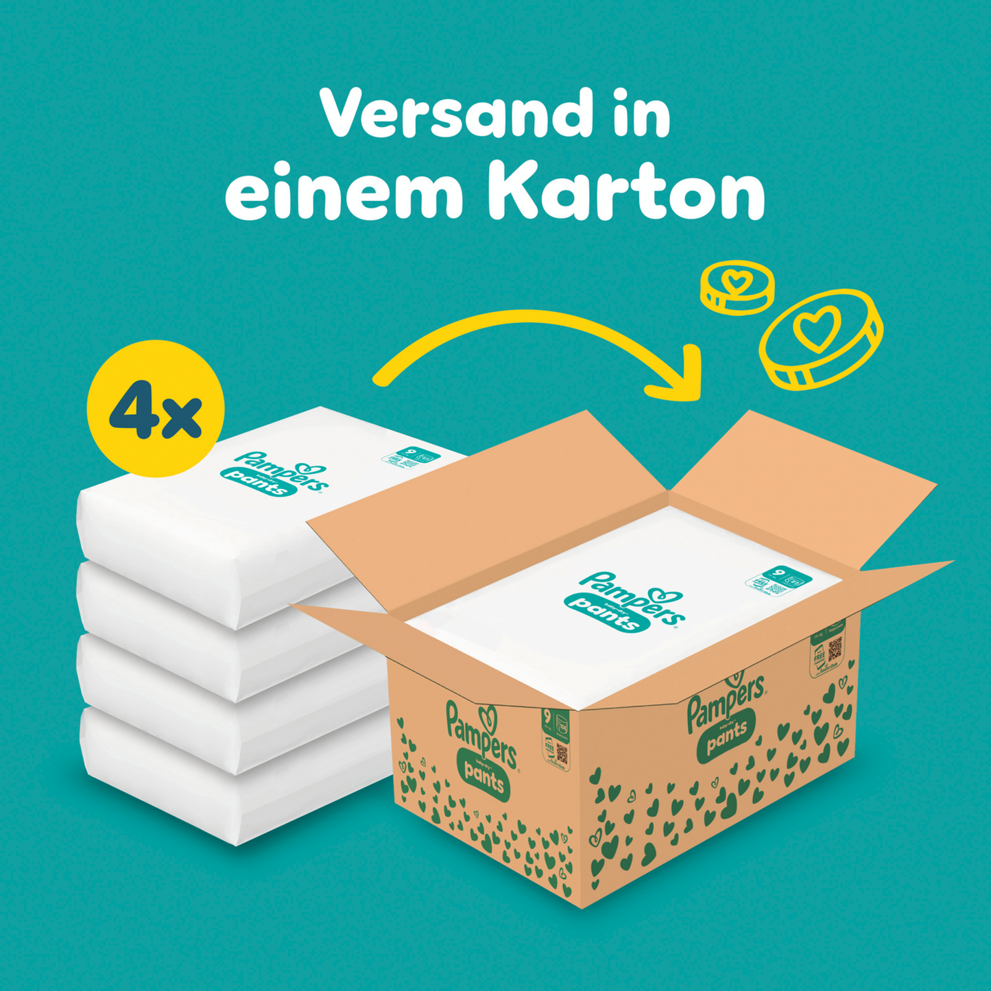 Pampers Baby-Dry PANTS Gr. 9 XXXXL 19+kg (108 STK) Monatsbox