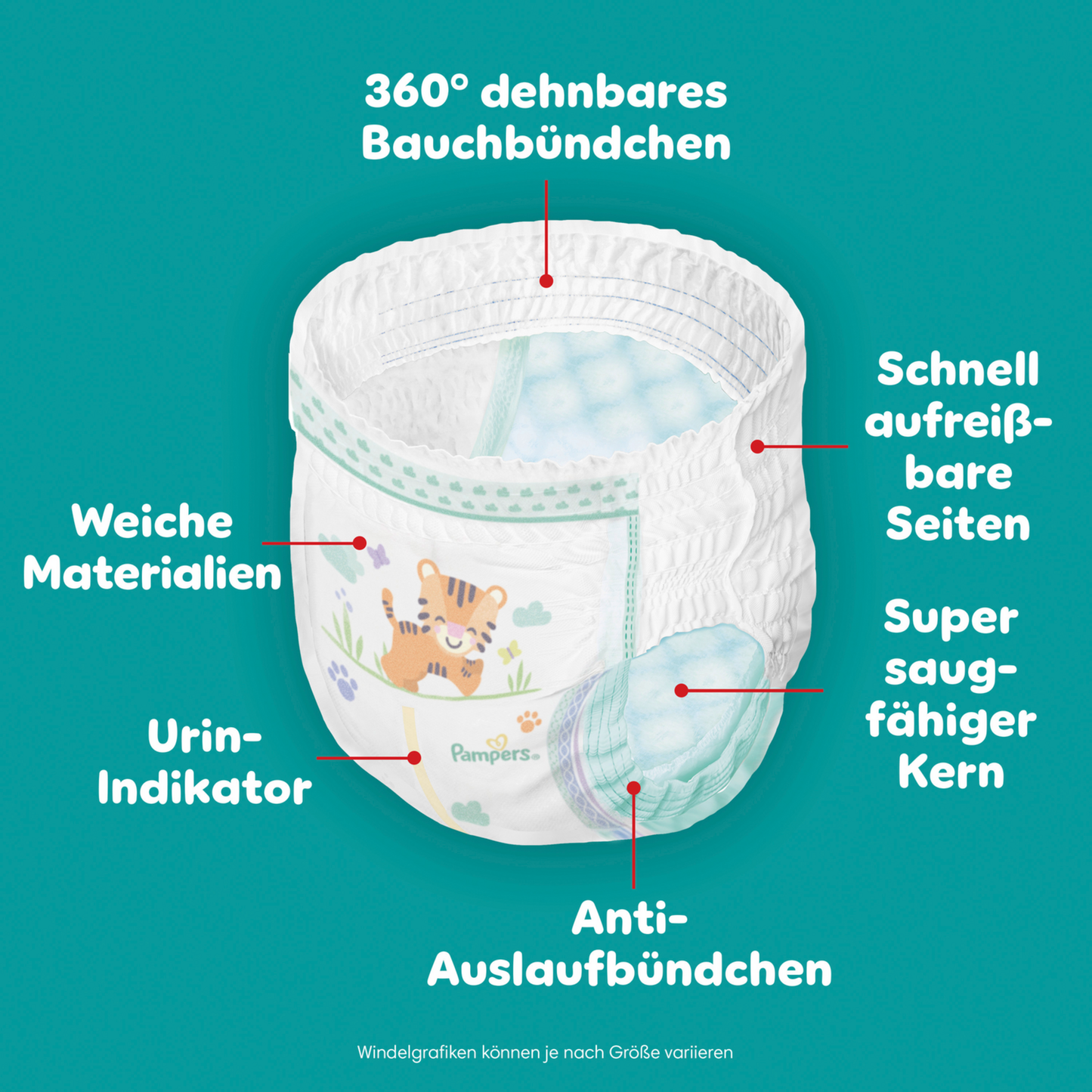 Pampers Baby-Dry PANTS Gr. 9 XXXXL 19+kg (108 STK) Monatsbox