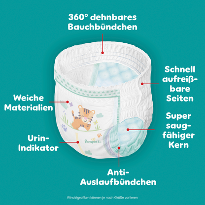 Pampers Baby-Dry PANTS Gr. 9 XXXXL 19+kg (108 STK) Monatsbox